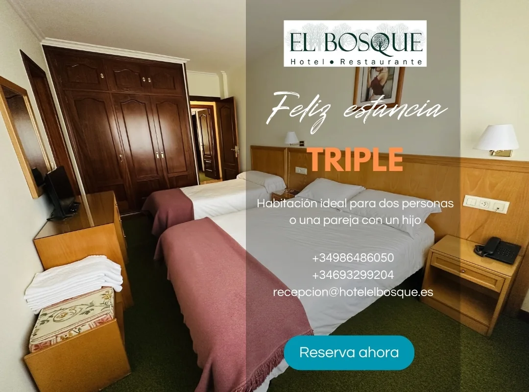 Fotografía oficial de la habitación triple de El Bosque